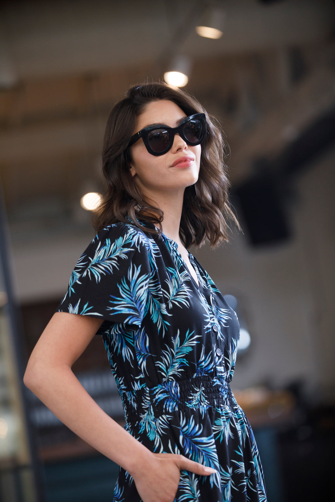 Nina Jumpsuit - Black & Blue