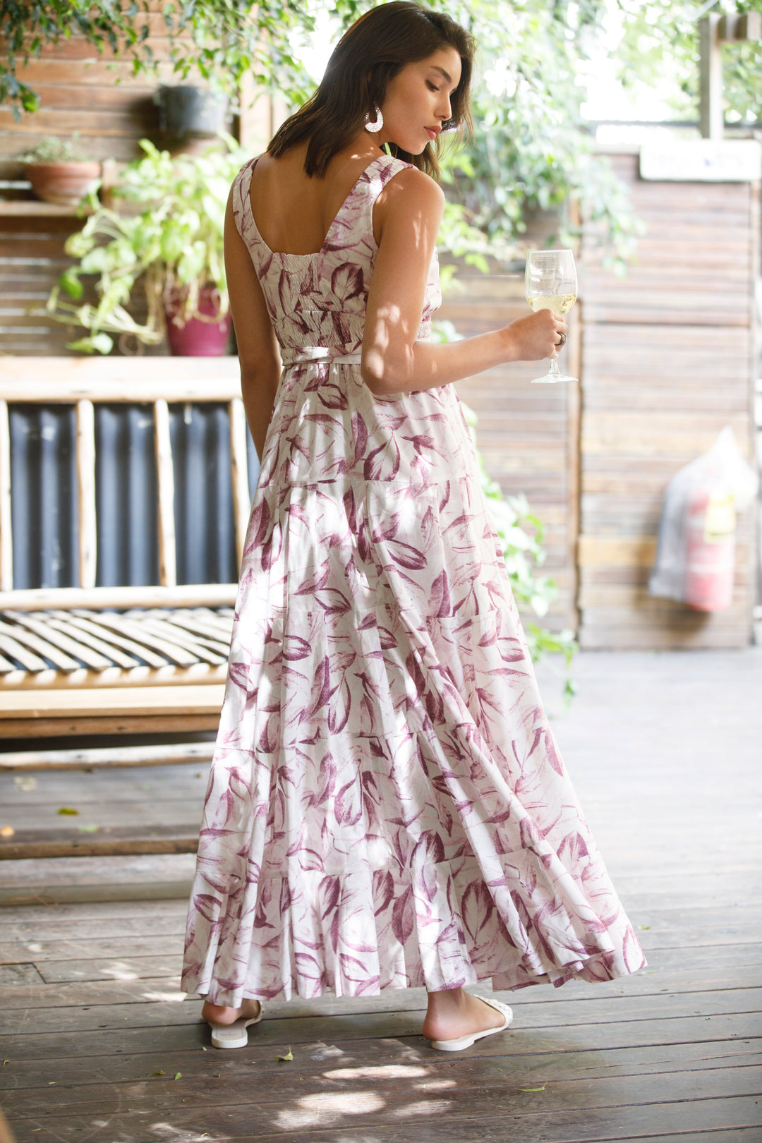 Carrie Dress - White Lavender