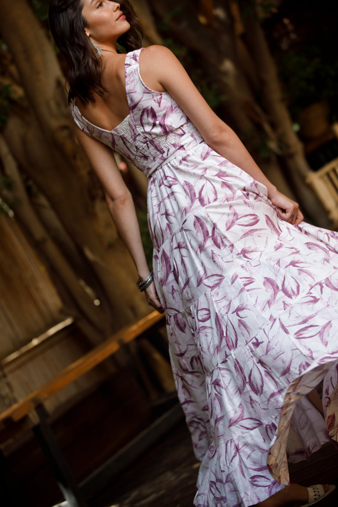 Carrie Dress - White Lavender