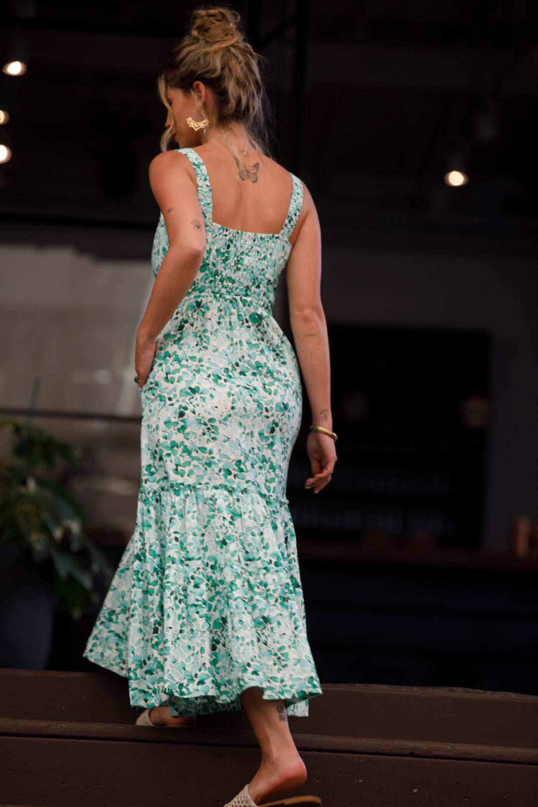 Isabella Dress - Floral Green