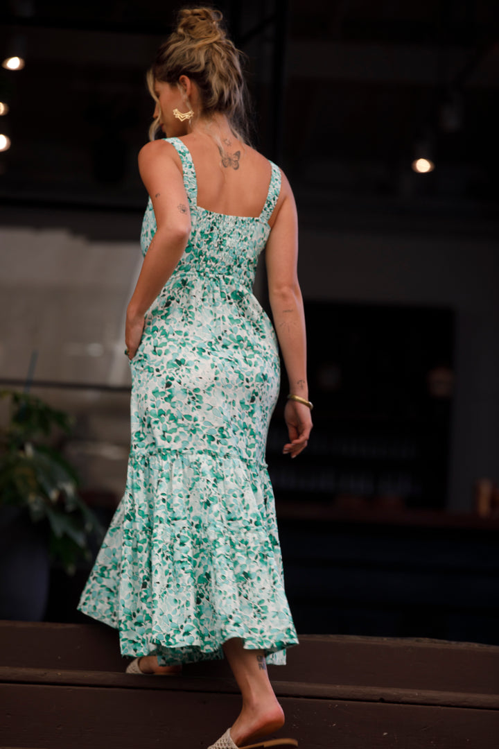 Isabella Dress - Floral Green