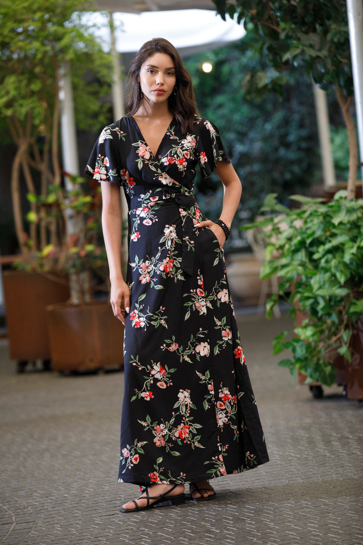 Melody Wrap Dress - Black