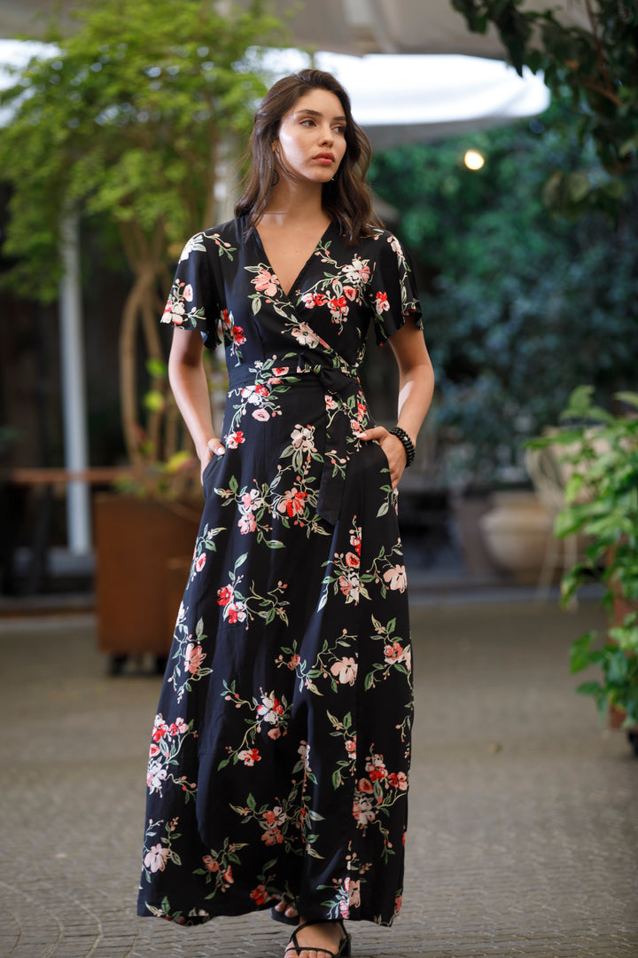 Melody Wrap Dress - Black