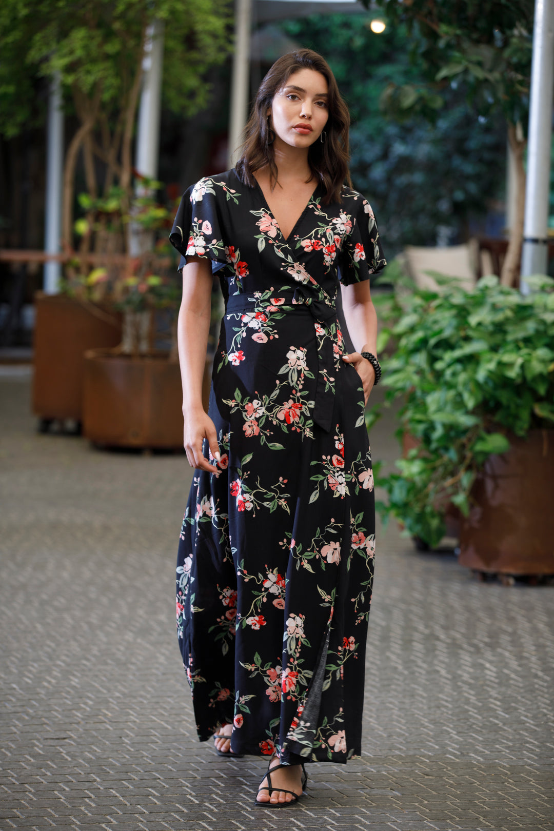Melody Wrap Dress - Black