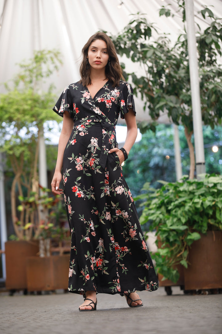 Melody Wrap Dress - Black