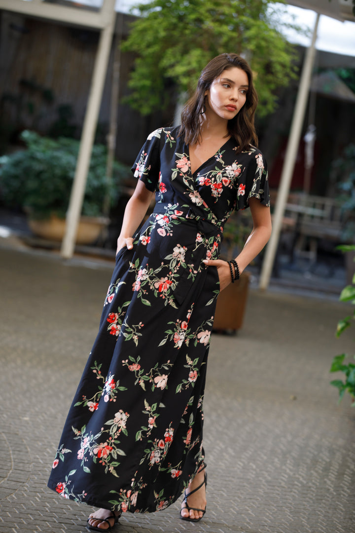 Melody Wrap Dress - Black