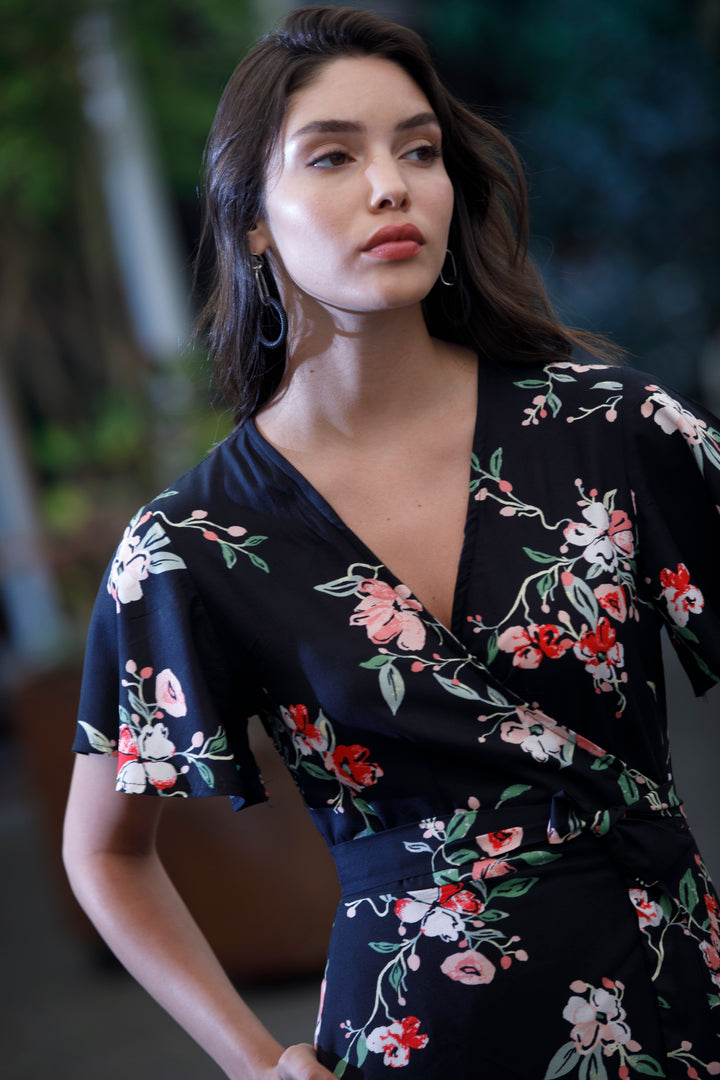 Melody Wrap Dress - Black