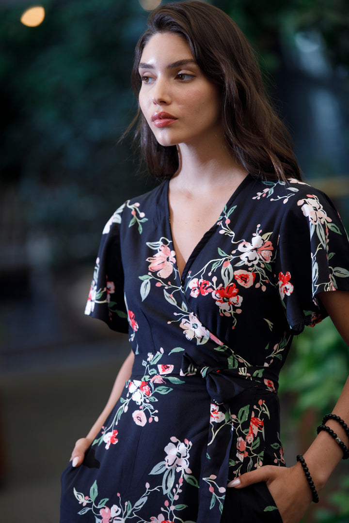 Melody Wrap Dress - Black