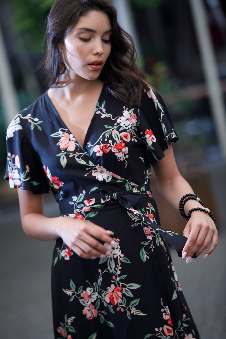 Melody Wrap Dress - Black