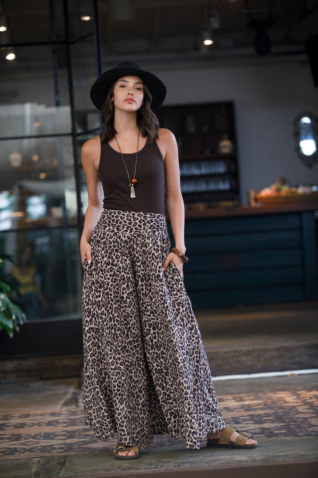 Jessy Skirt Pants - Leopard