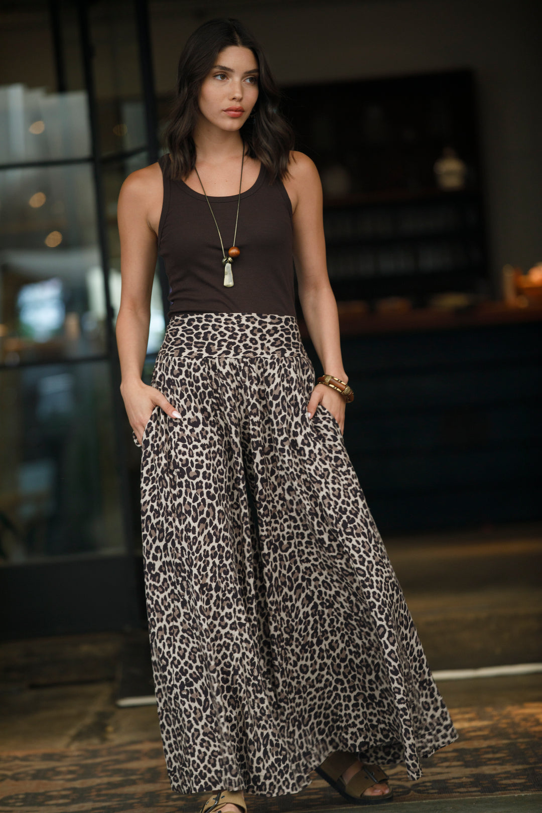 Jessy Skirt Pants - Leopard