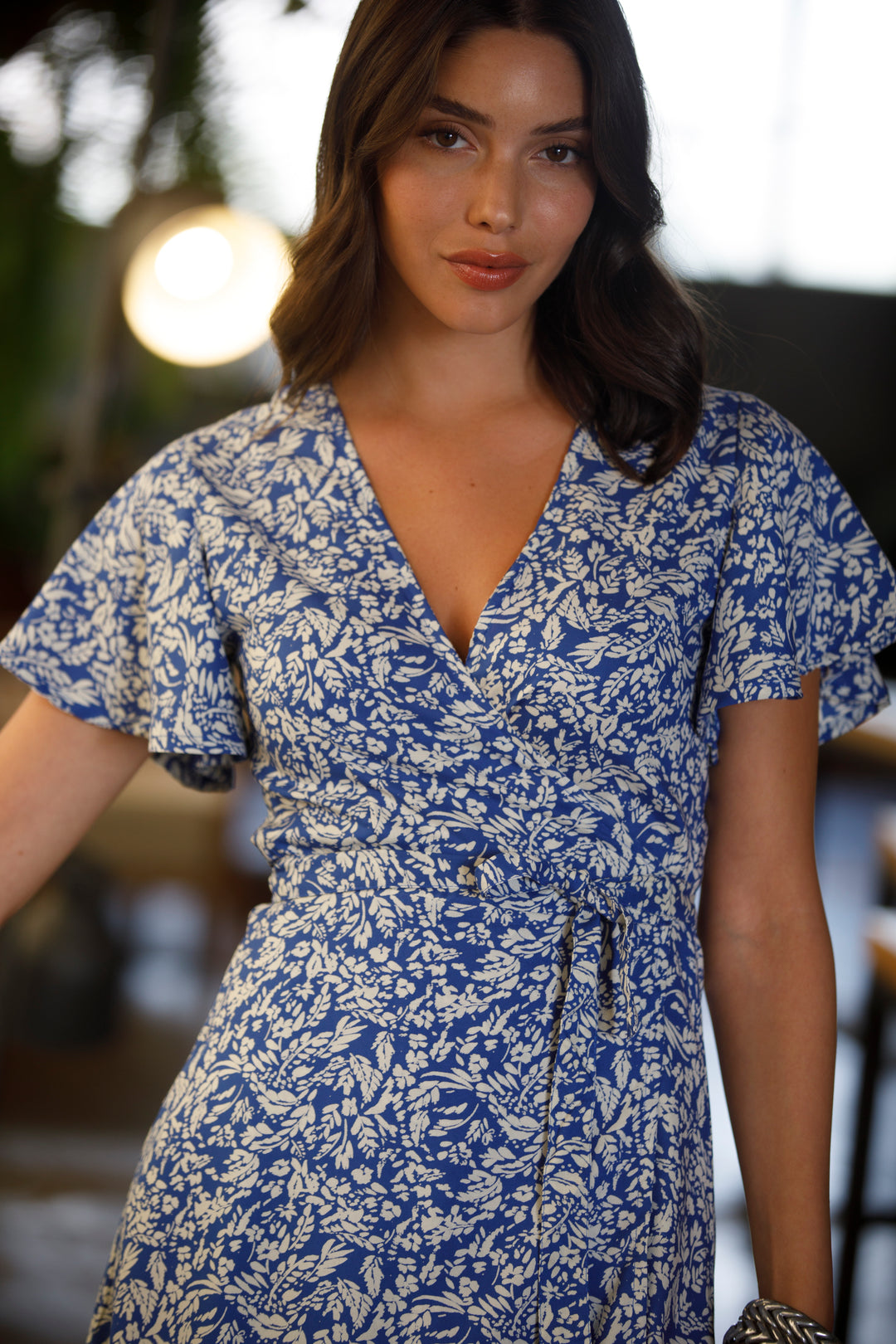 Melody Mini Dress - Royal Flower