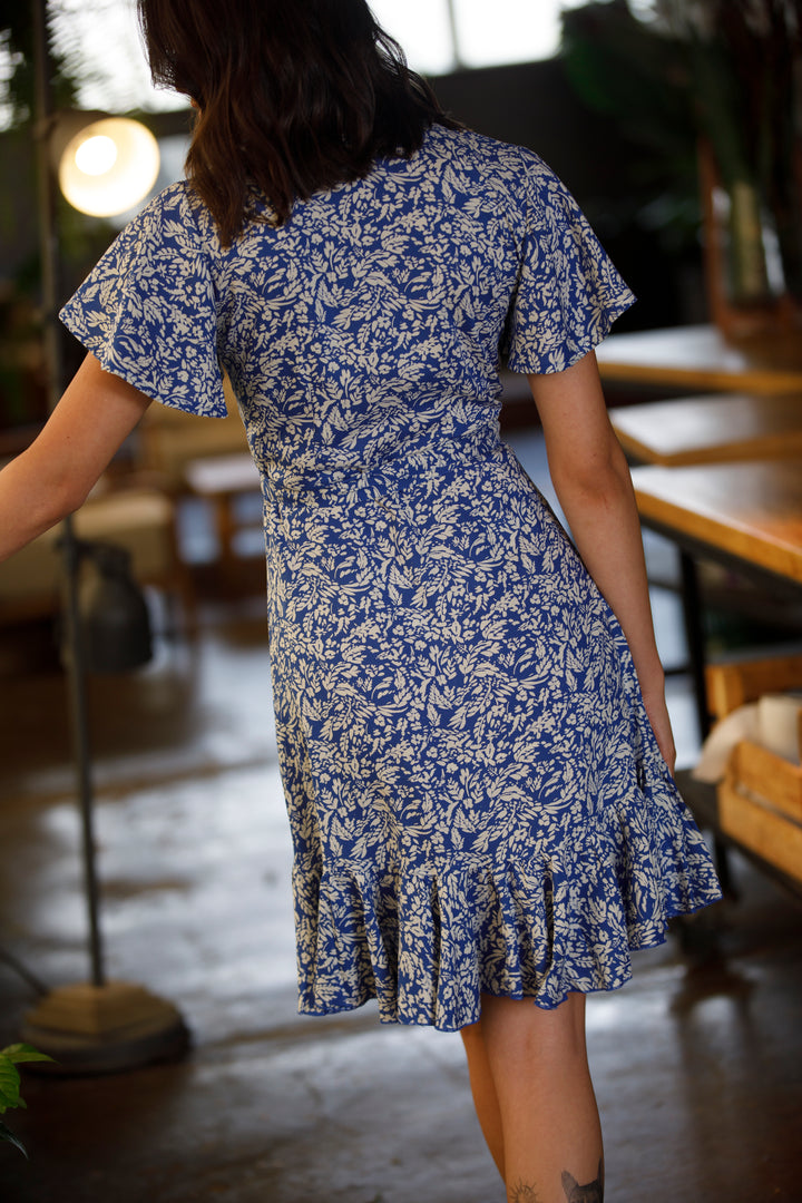 Melody Mini Dress - Royal Flower