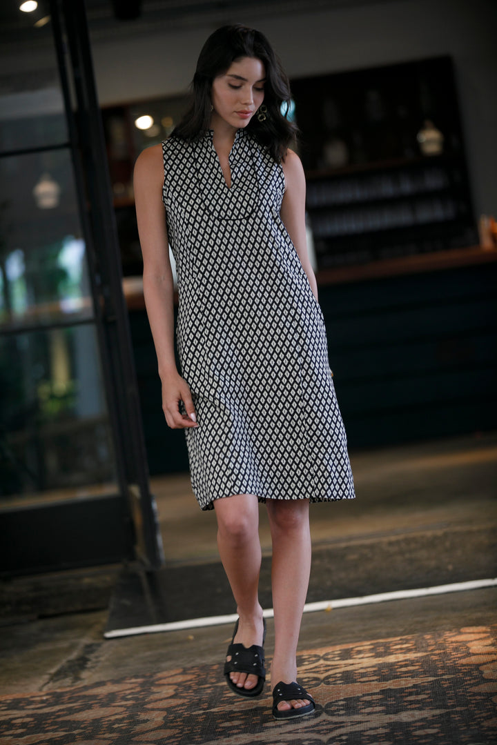 Noor Mini Dress - Black & White