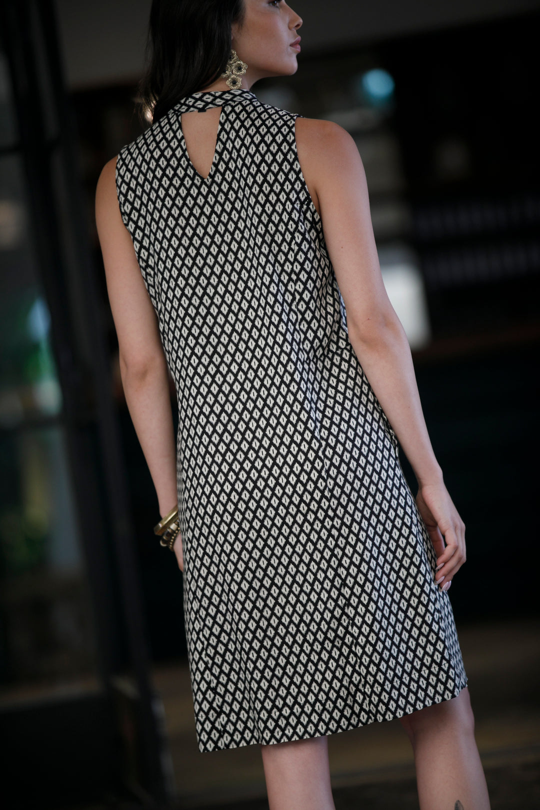 Noor Mini Dress - Black & White