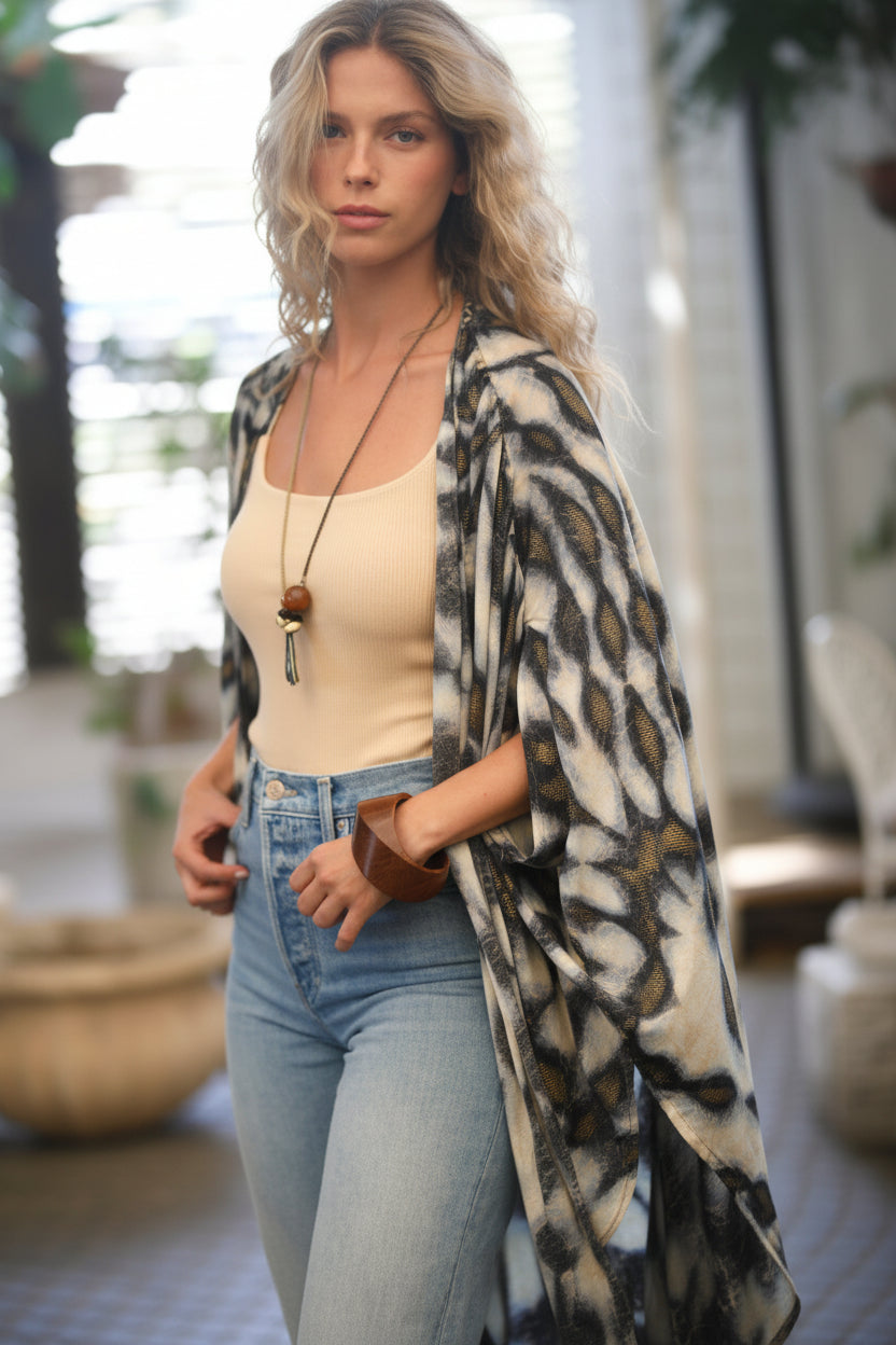 Season kimono - Blue & Gold