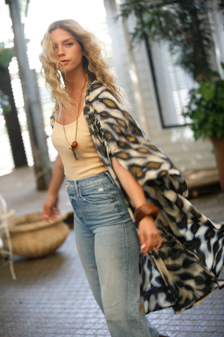 Season kimono - Blue & Gold
