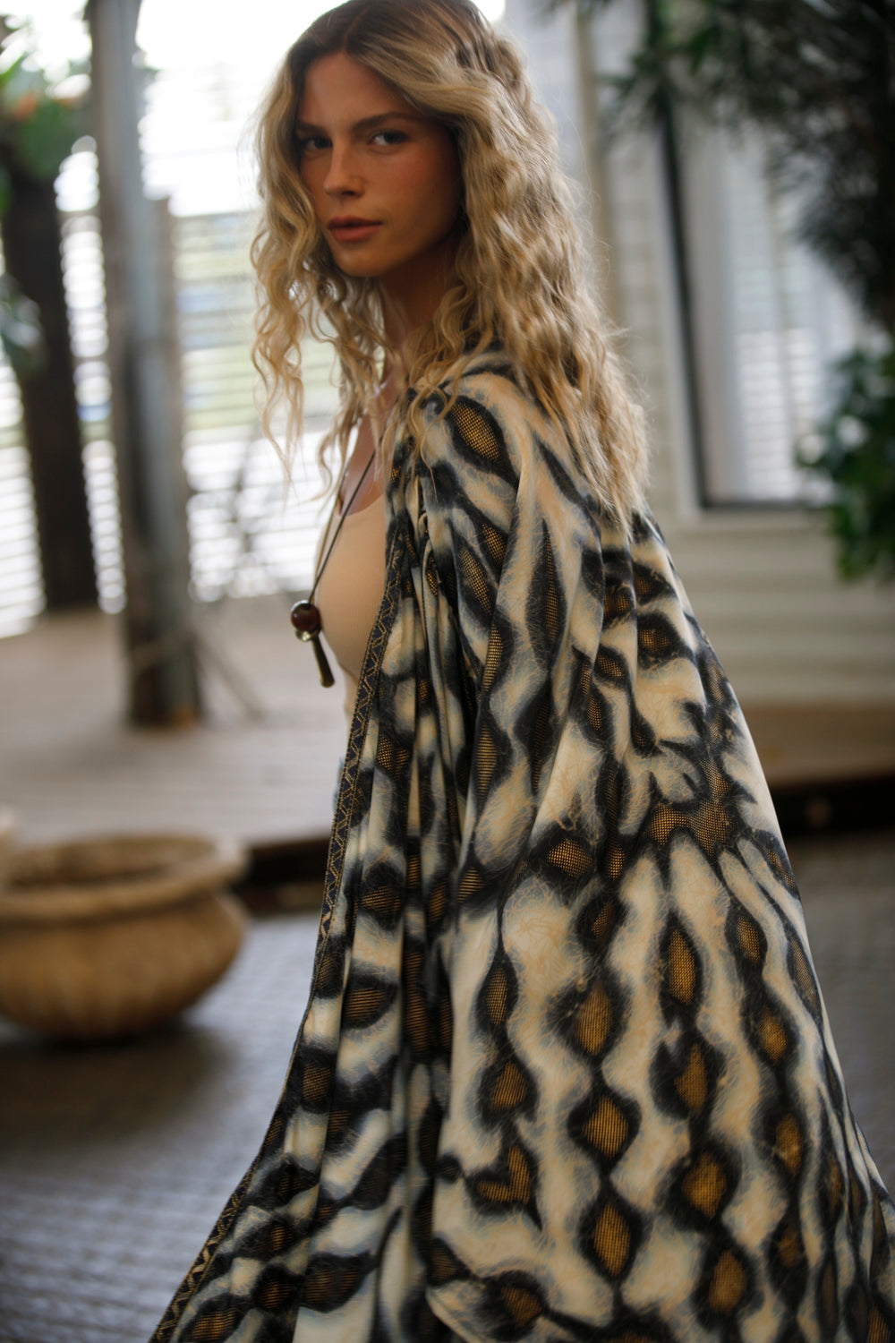 Season kimono - Blue & Gold