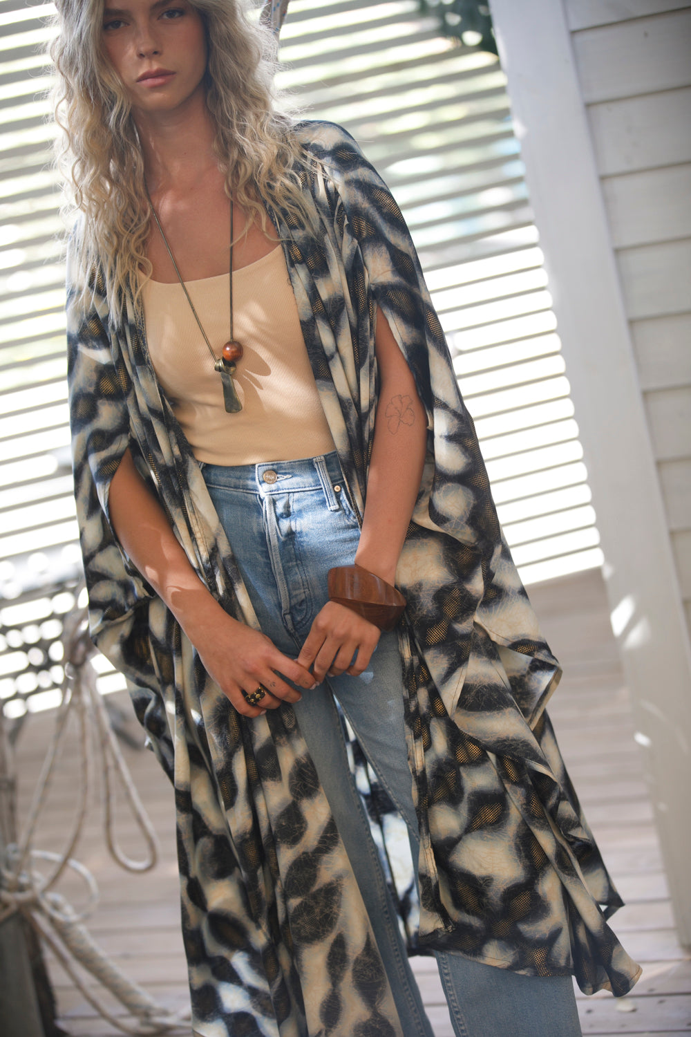 Season kimono - Blue & Gold