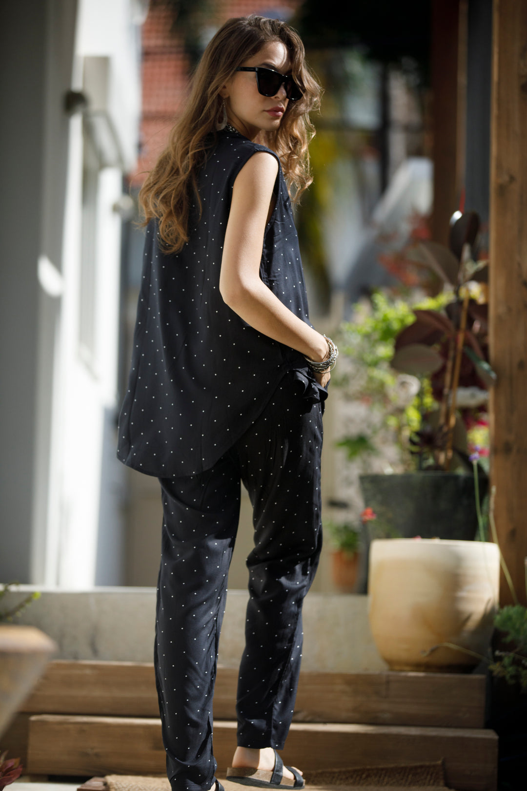 Louise Blouse – Black Polka Dot