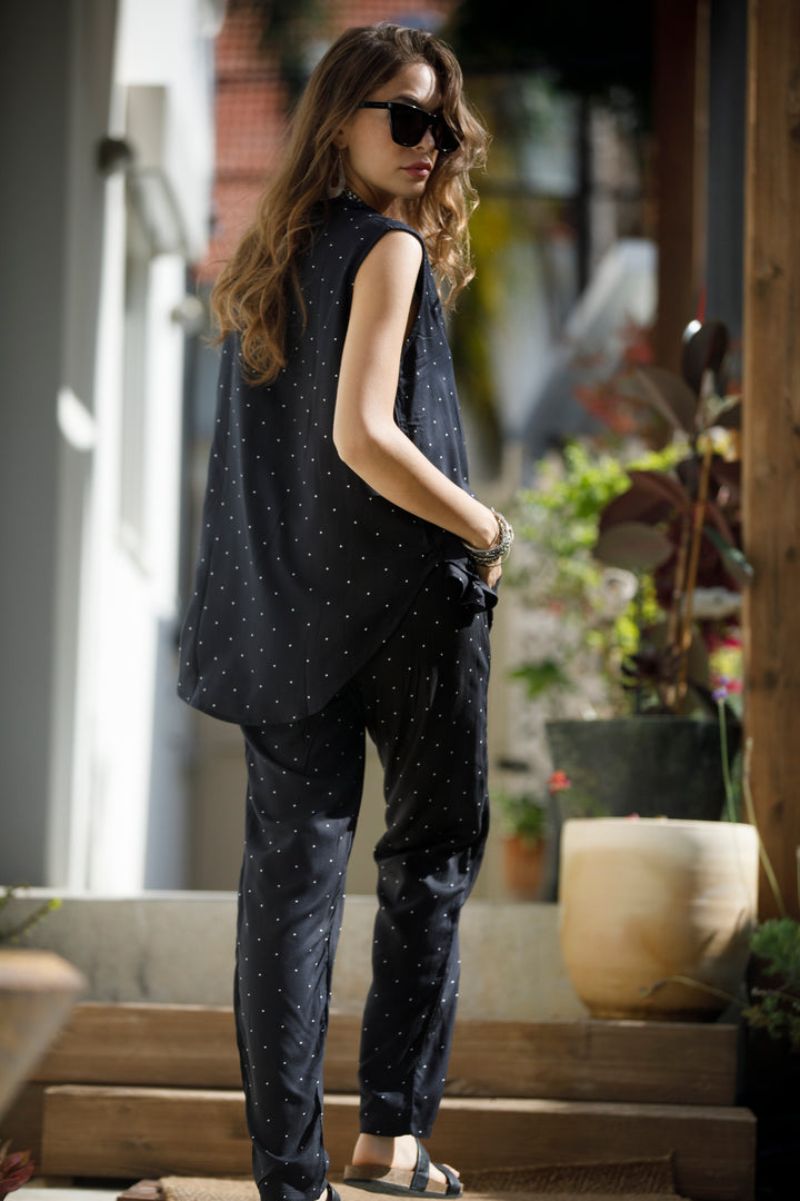 Louise Blouse – Black Polka Dot