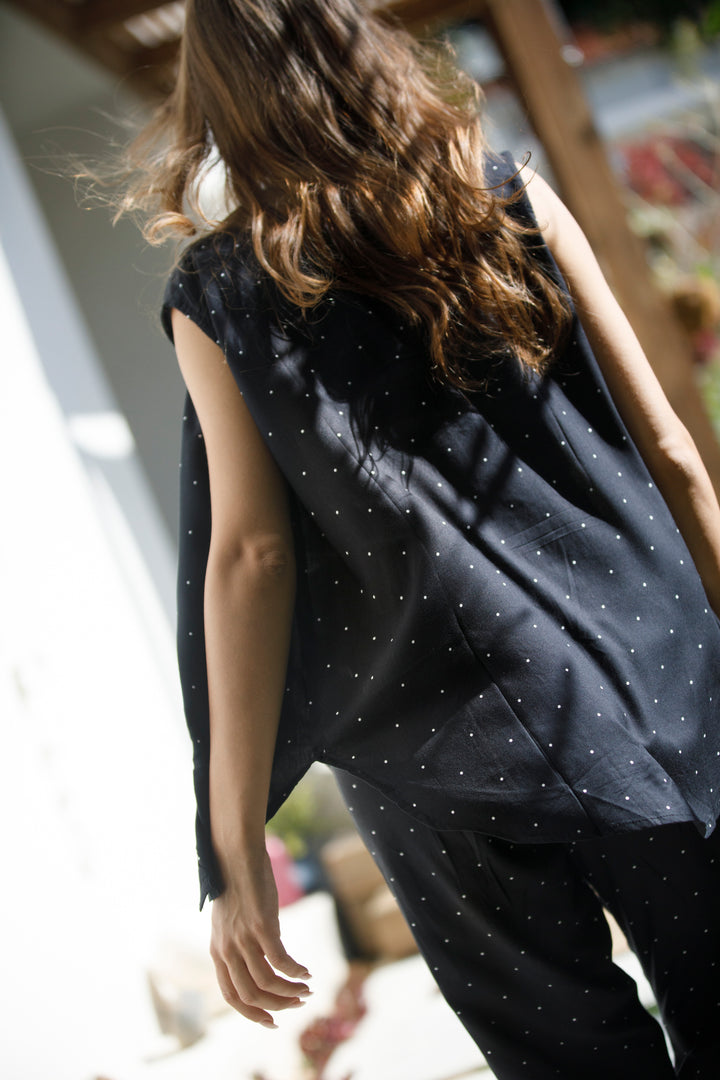 Louise Blouse – Black Polka Dot