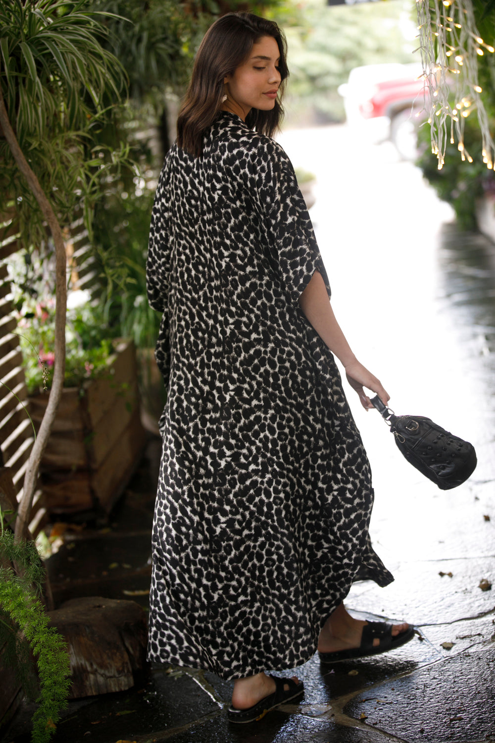 Zohara Caftan - Black Safari