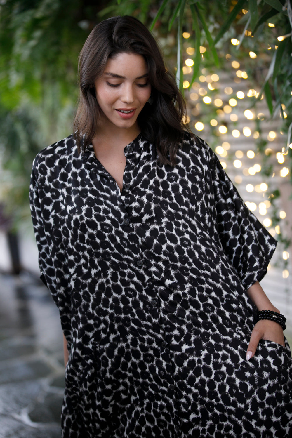 Zohara Caftan - Black Safari