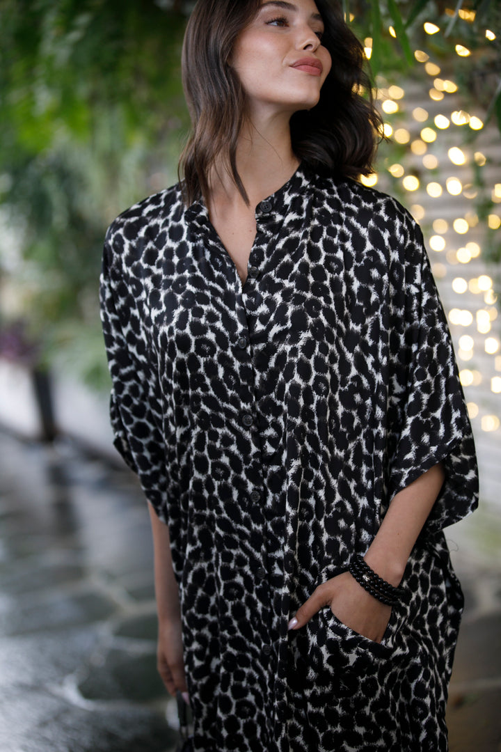Zohara Caftan - Black Safari