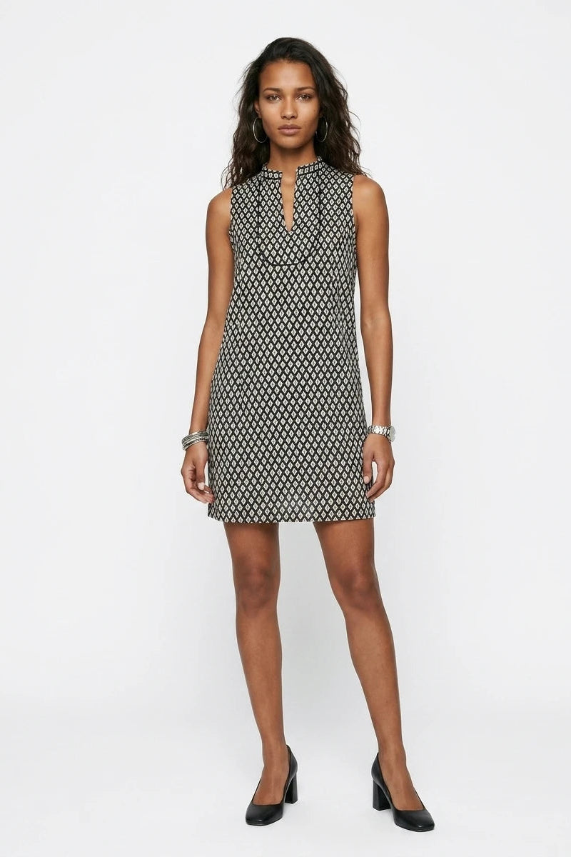 Noor Mini Dress - Black & White