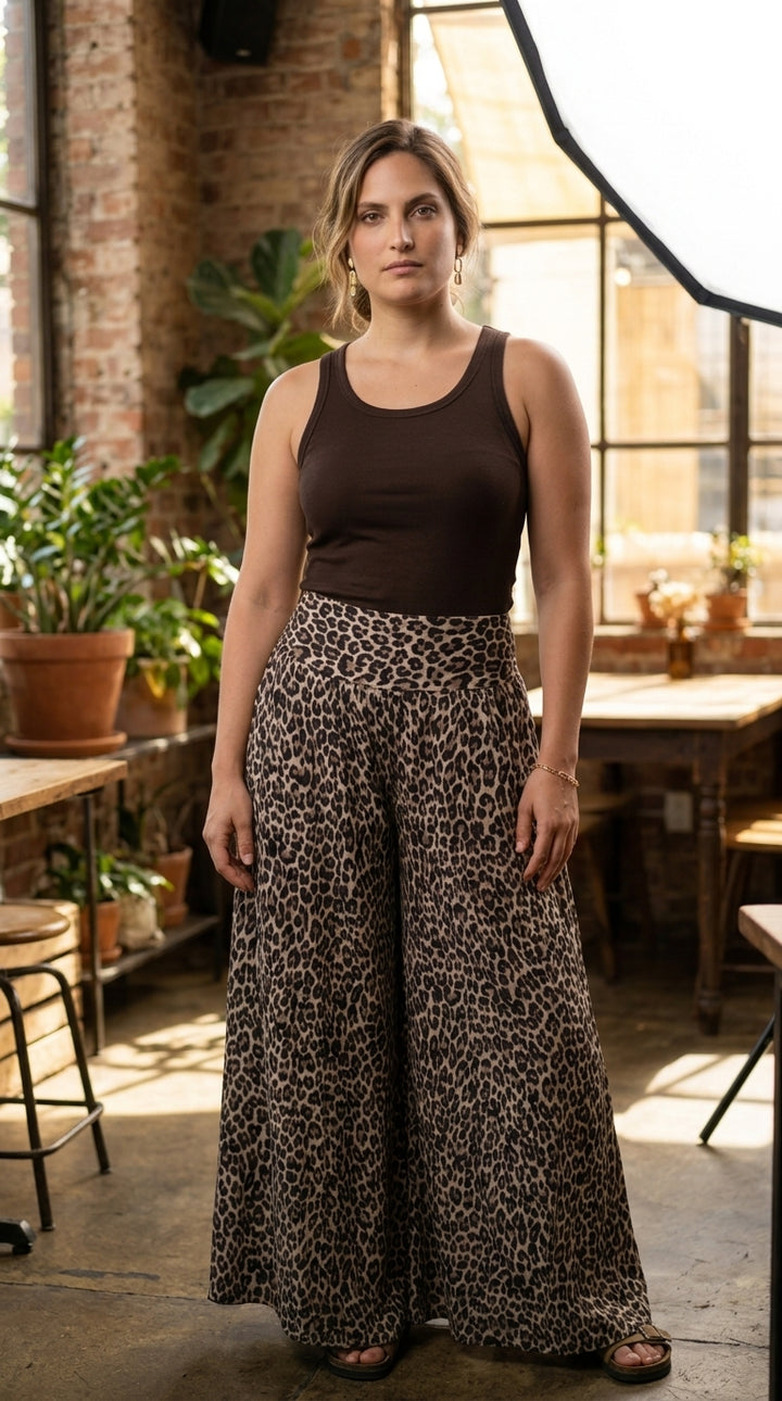 Jessy Skirt Pants - Leopard