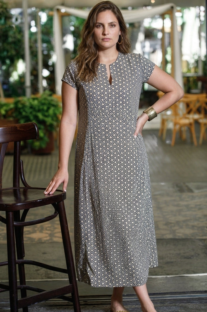 Leyla Dress - Black & Gold