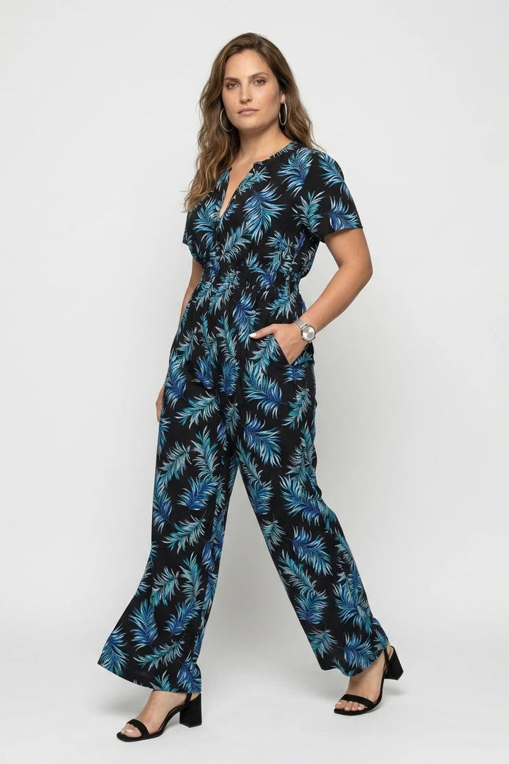 Nina Jumpsuit - Black & Blue