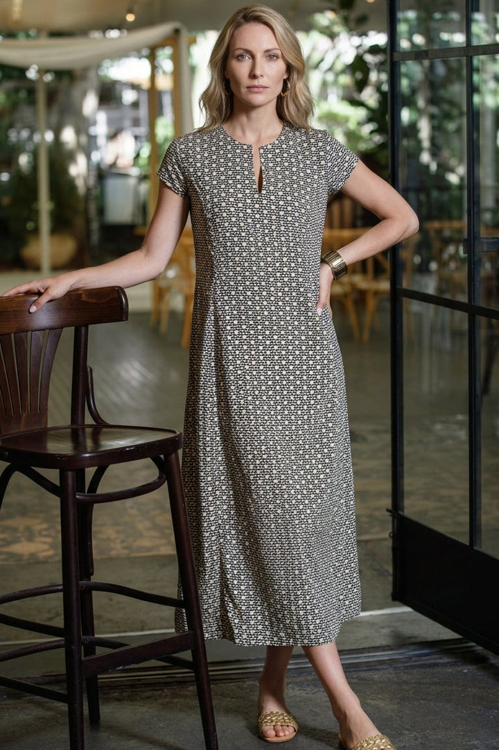 Leyla Dress - Black & Gold