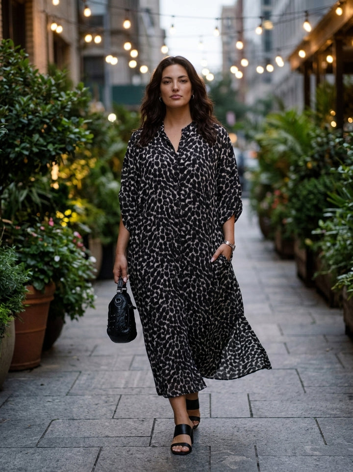 Zohara Caftan - Black Safari