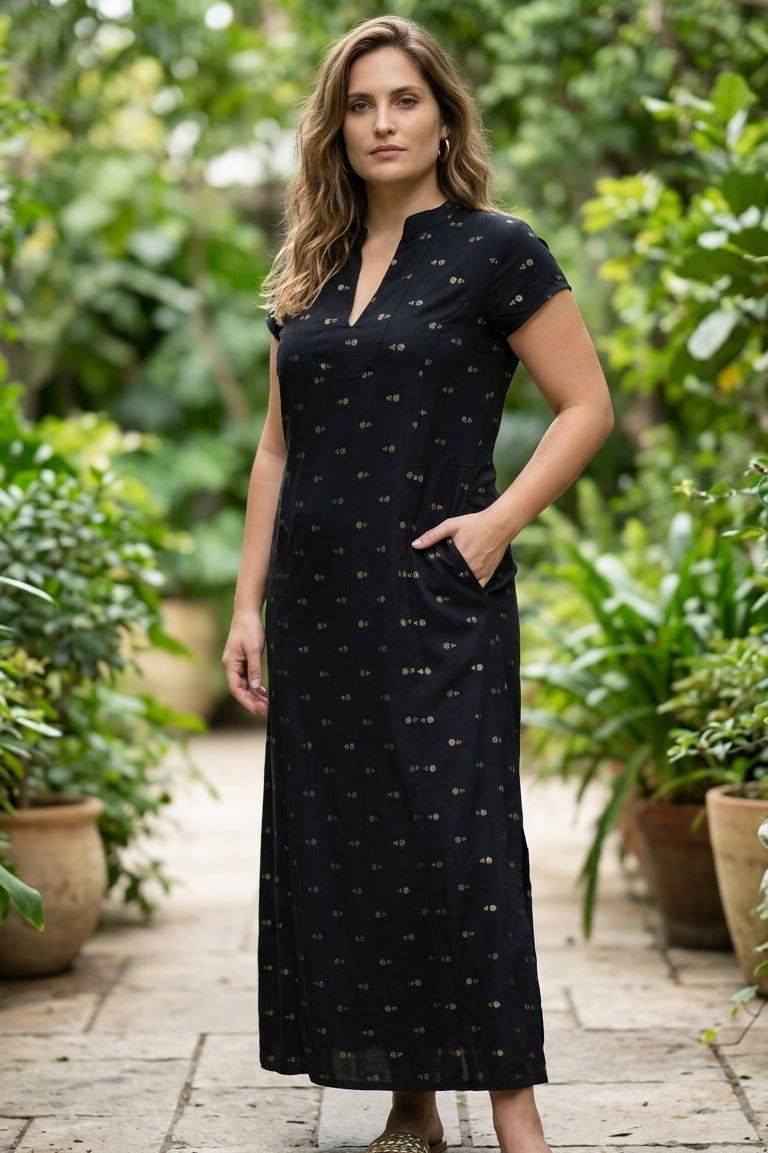 Noor Caftan - Black Gold