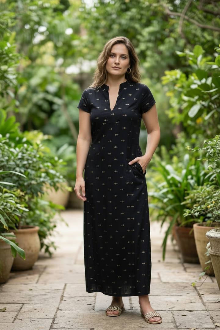 Noor Caftan - Black Gold