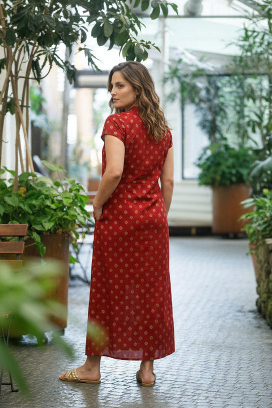 Noor Caftan - Burgundy Gold