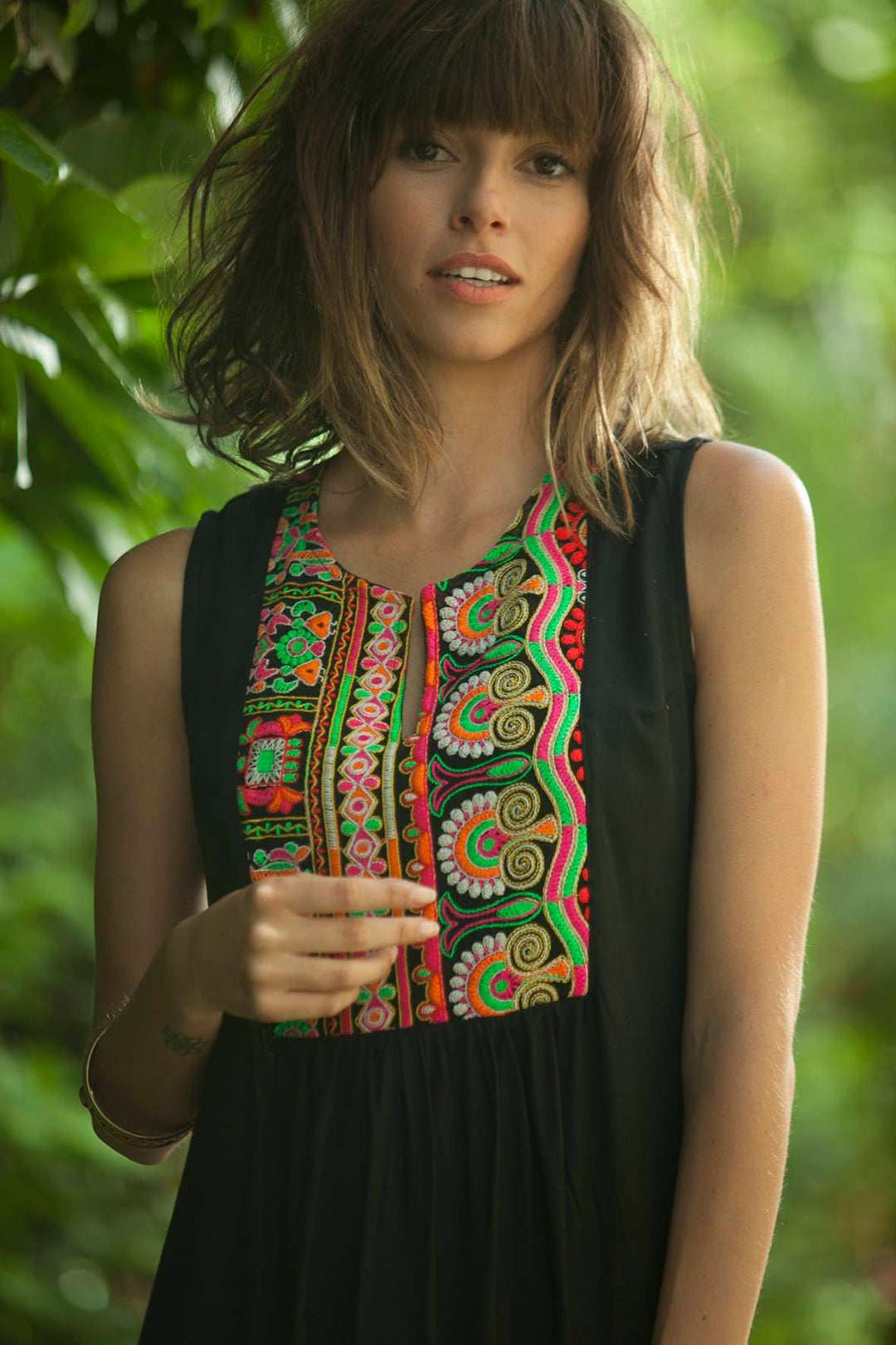 Tamara Dress - Embroidery Black