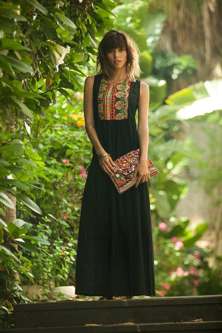Tamara Dress - Embroidery Black
