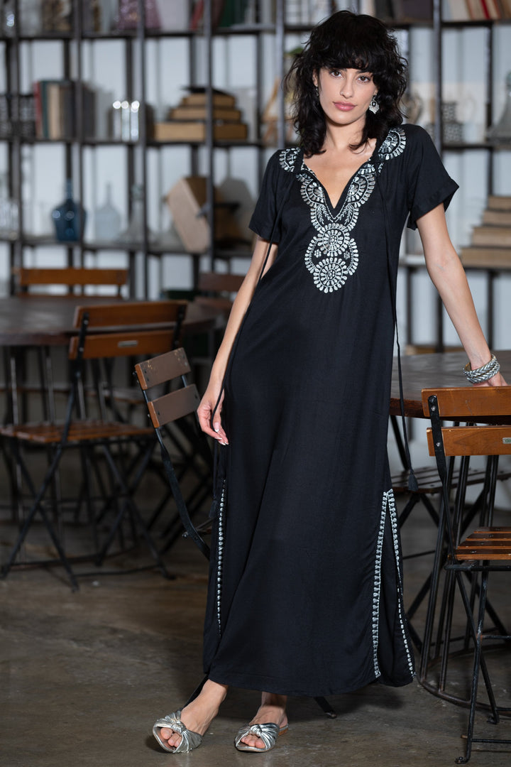 Batya Dress - Black & Silver