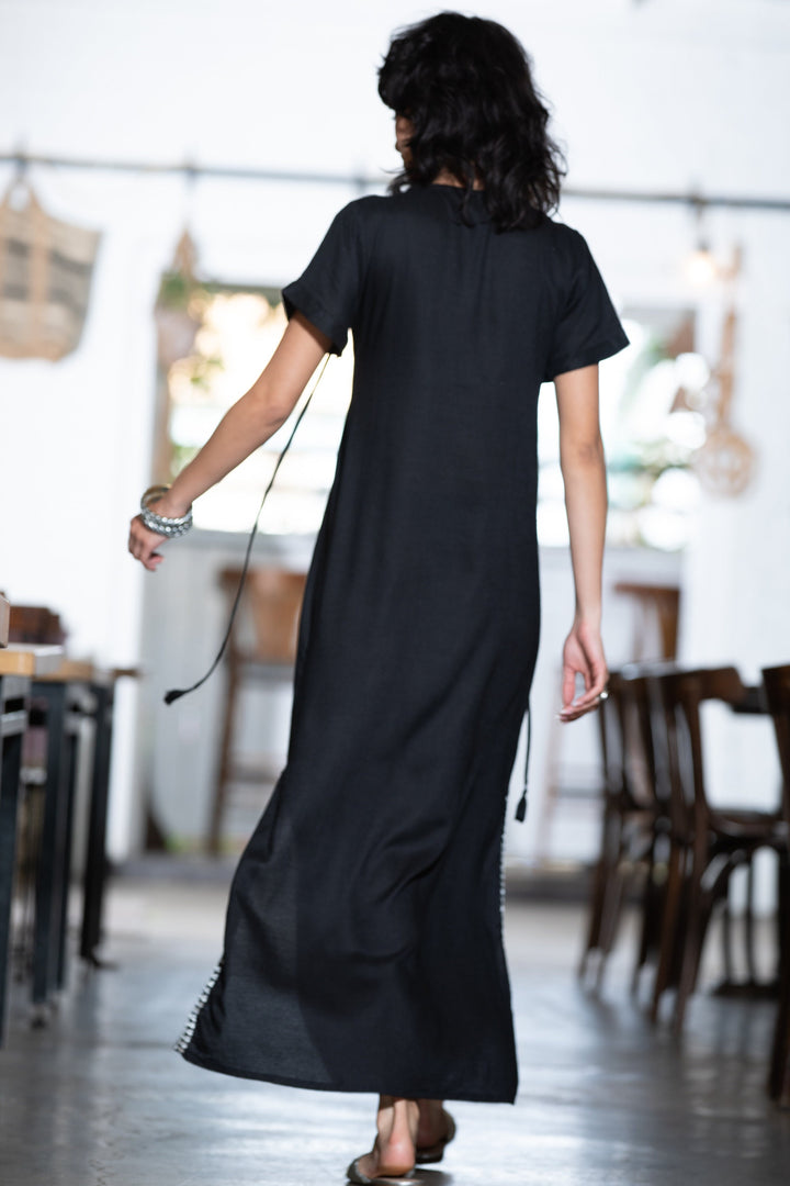 Batya Dress - Black & Silver