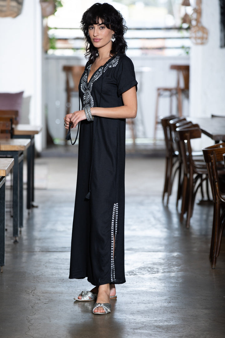 Batya Dress - Black & Silver