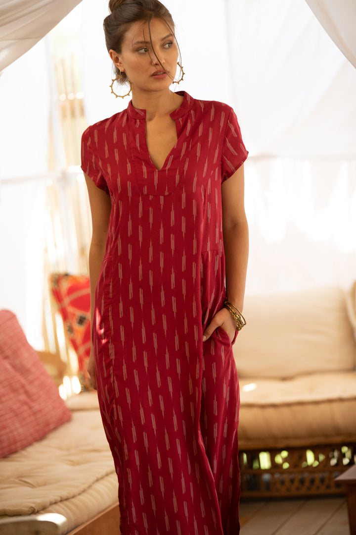 Noor Caftan - Ruby Red