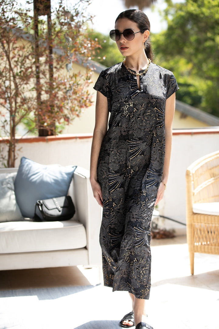 Leyla Dress - Ethnic Black & Gold