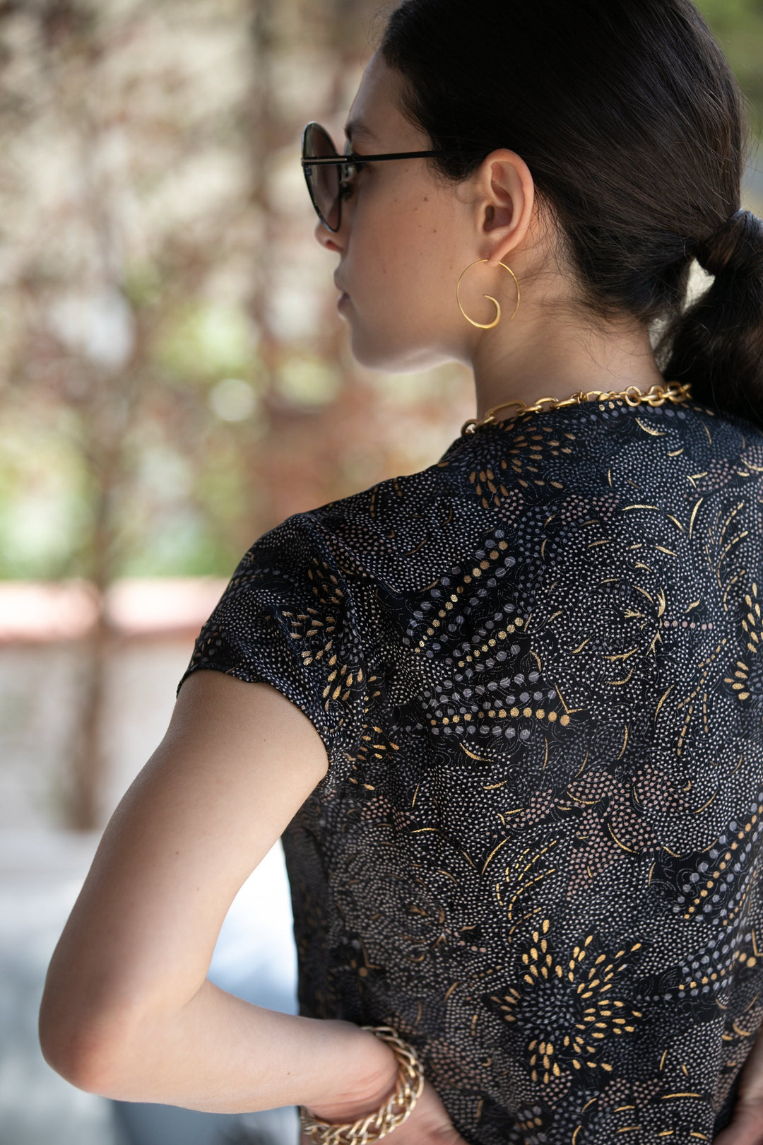 Leyla Dress - Ethnic Black & Gold