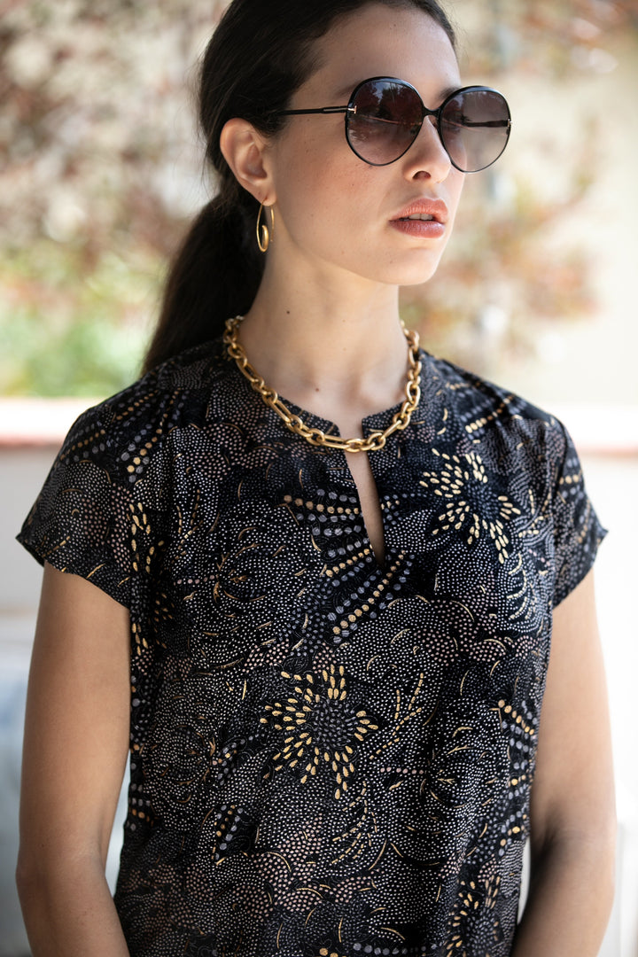 Leyla Dress - Ethnic Black & Gold