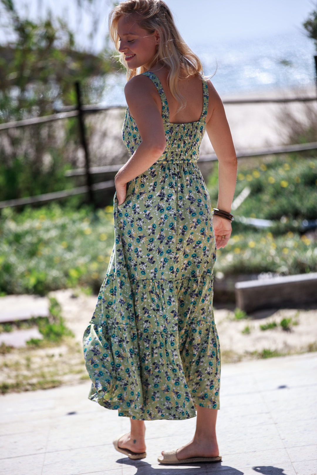 Isabella Dress - Olive Green