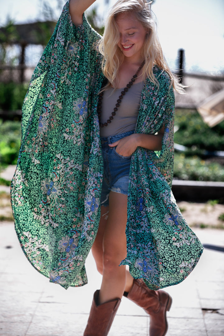 Season kimono - Green & Gold