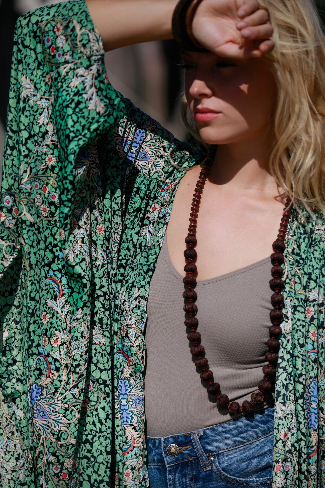 Season kimono - Green & Gold